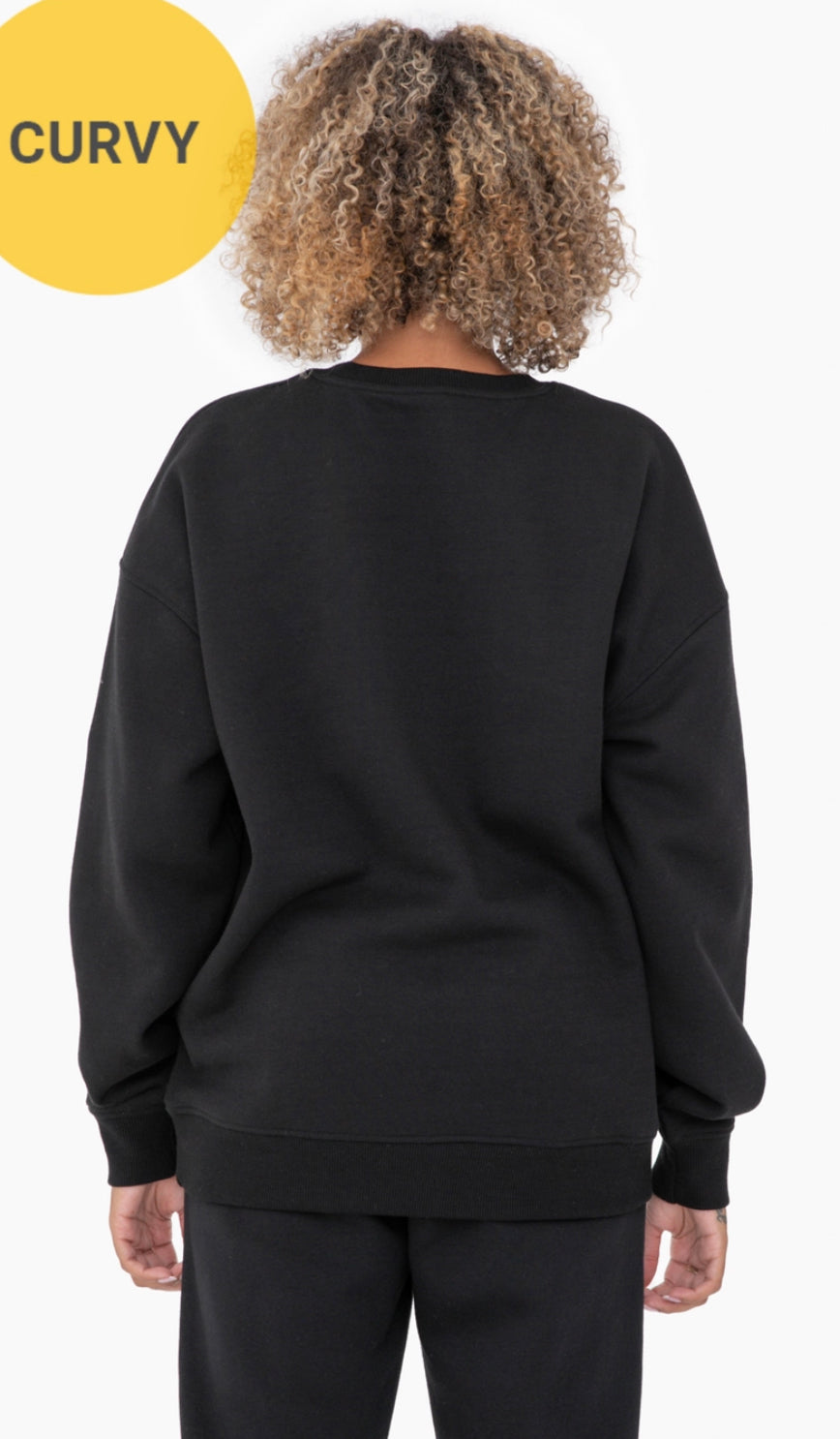 Oversized fleece sweatshirt
