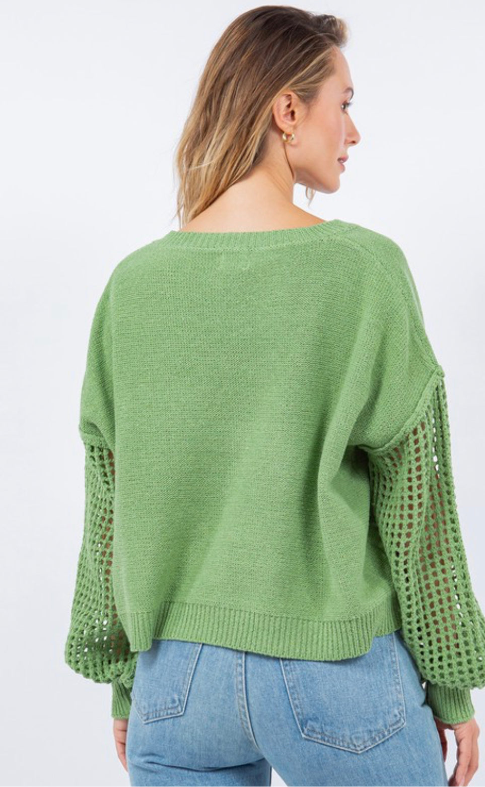 Green Net Sweater