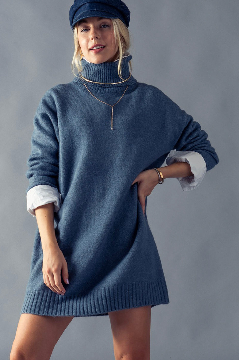 Knit sweater dress