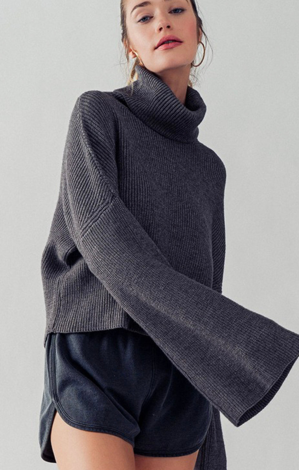 Bell sleeve sweater
