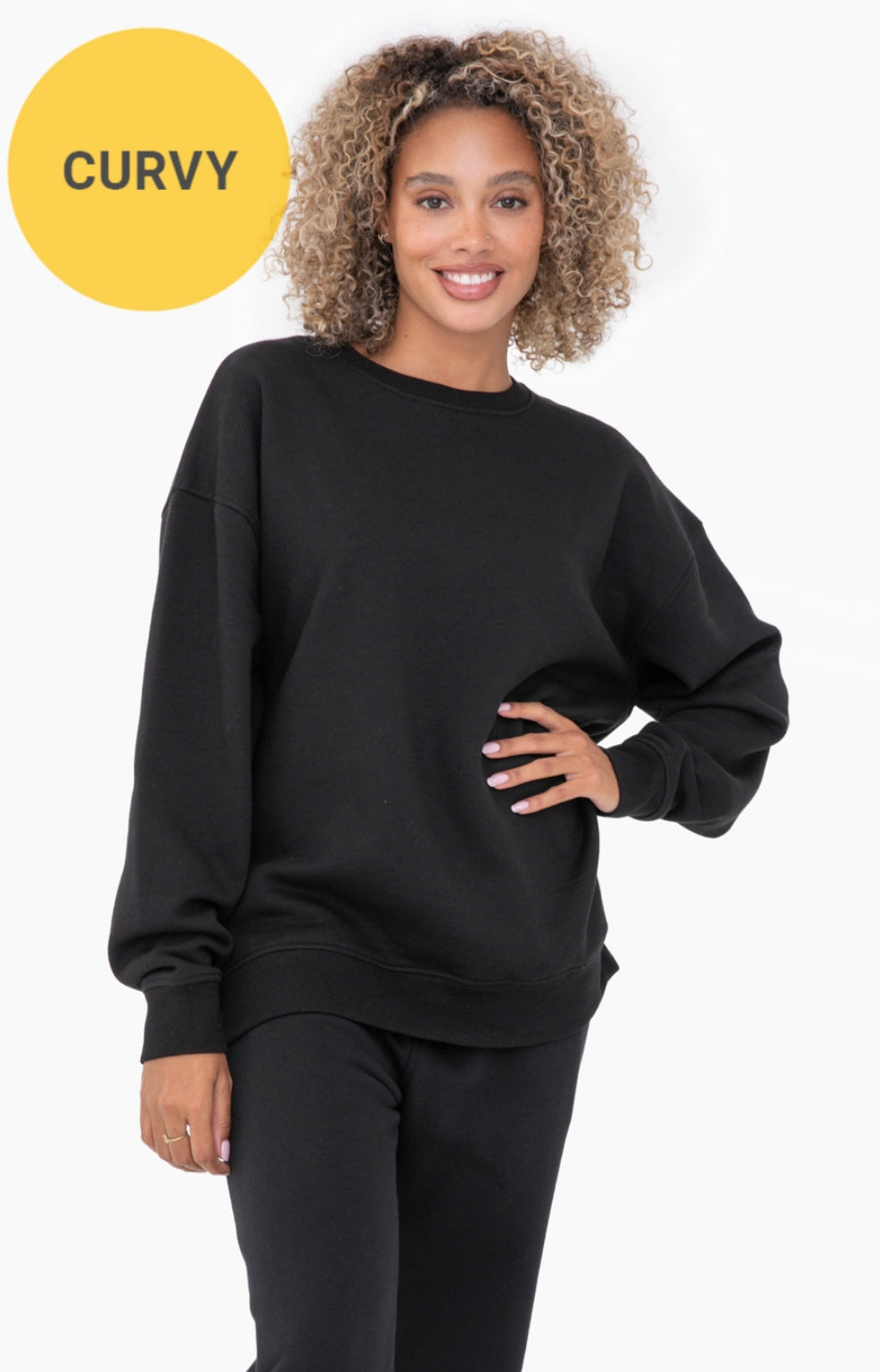 Oversized fleece sweatshirt