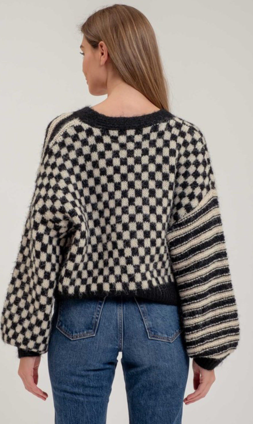 Stripe and Checkered Sweater