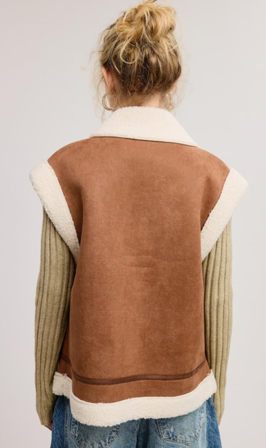 Faux Suede Vest