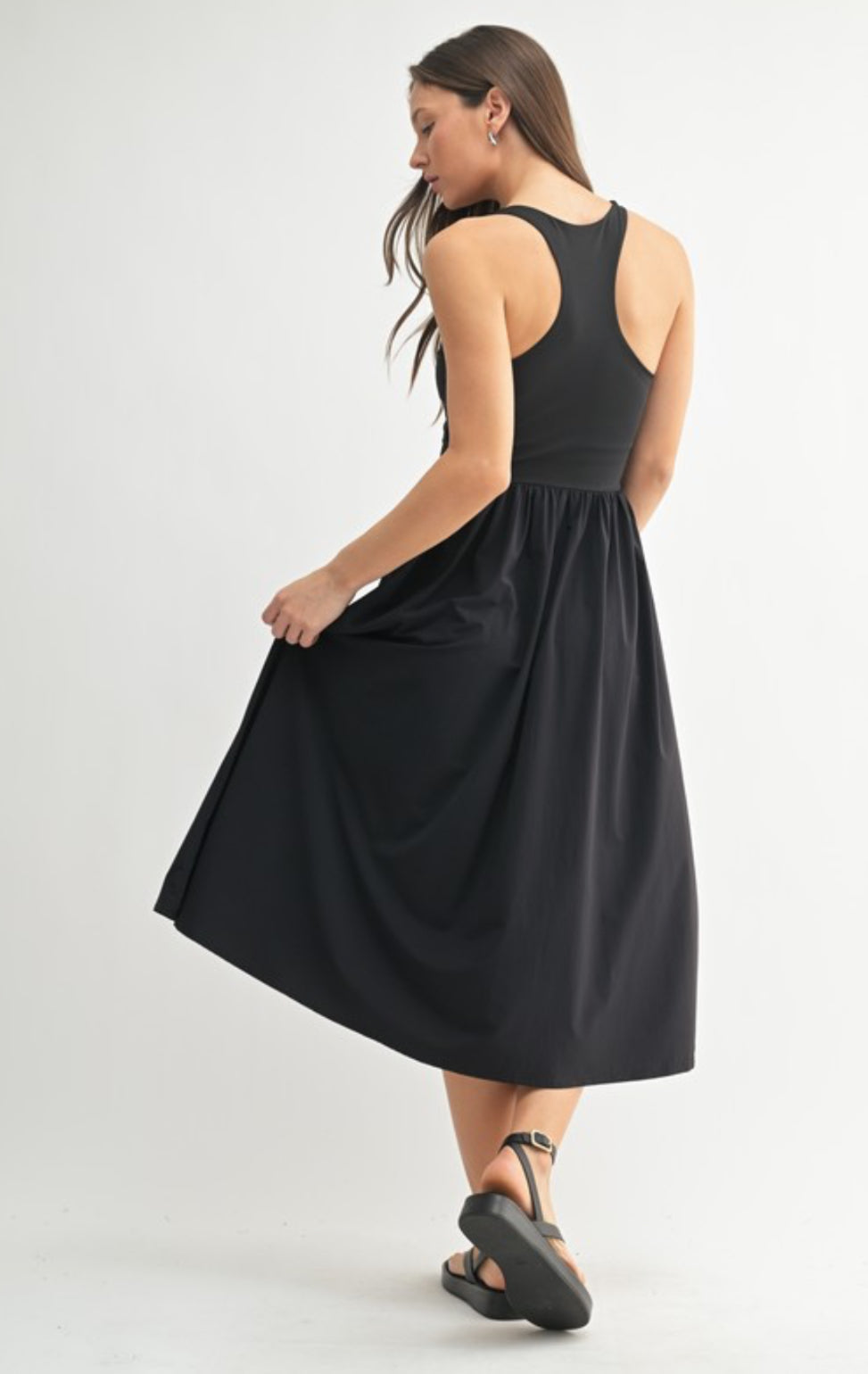 Rib tank midi dress