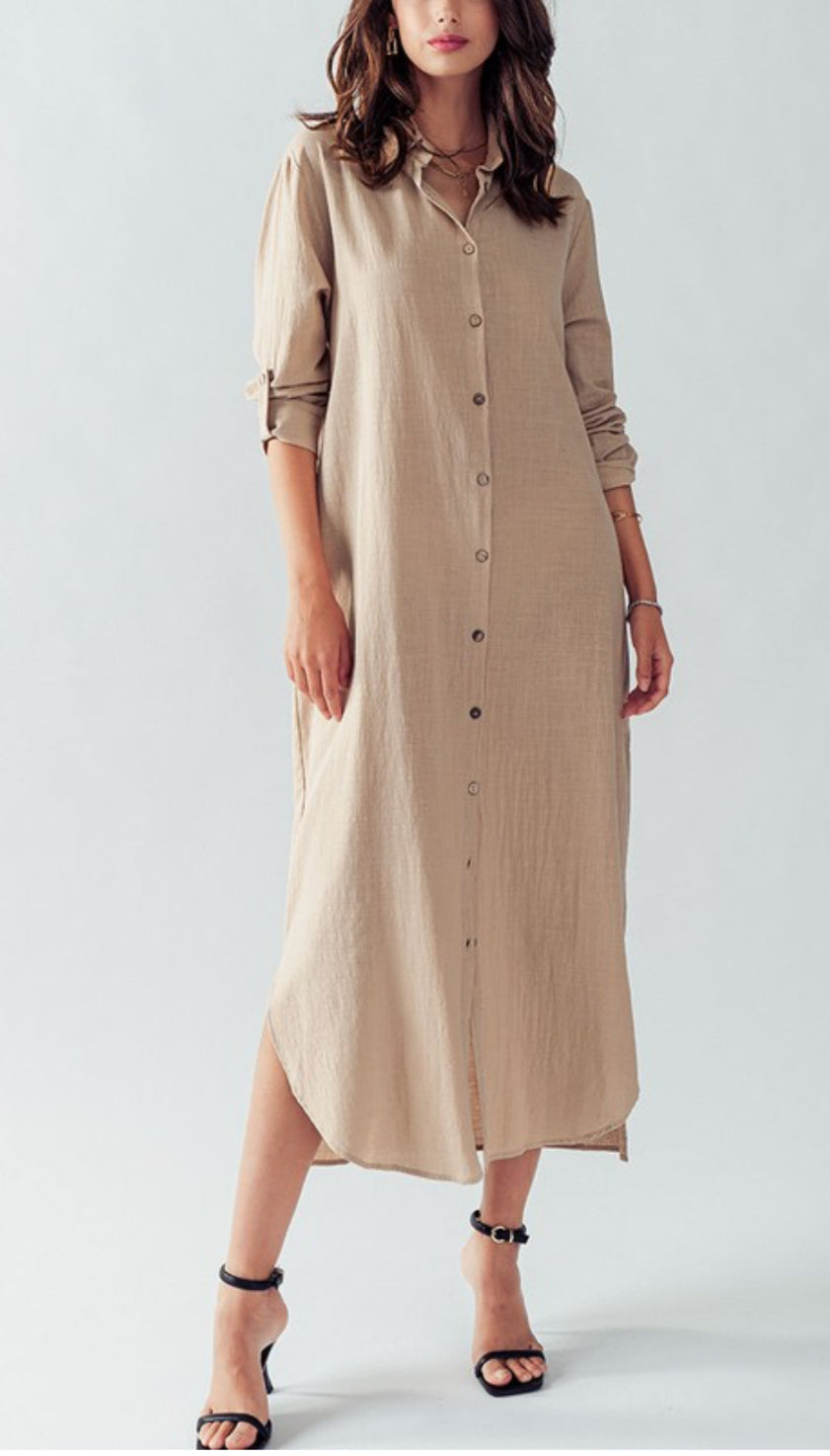 Collared Button Down Dress