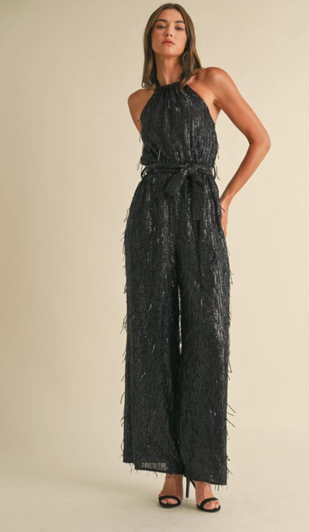 Feather sequin jumper