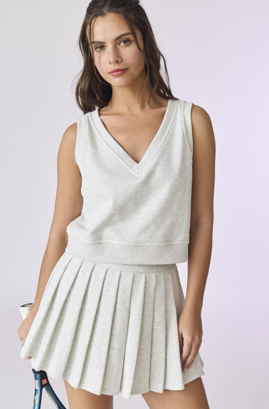 Pleated skirt set