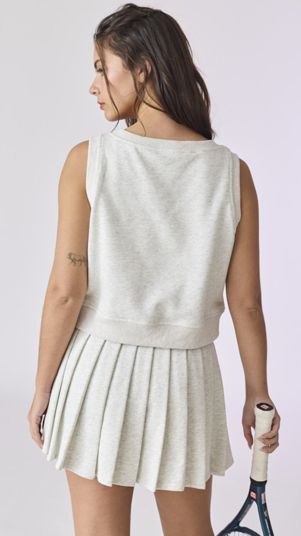 Pleated skirt set