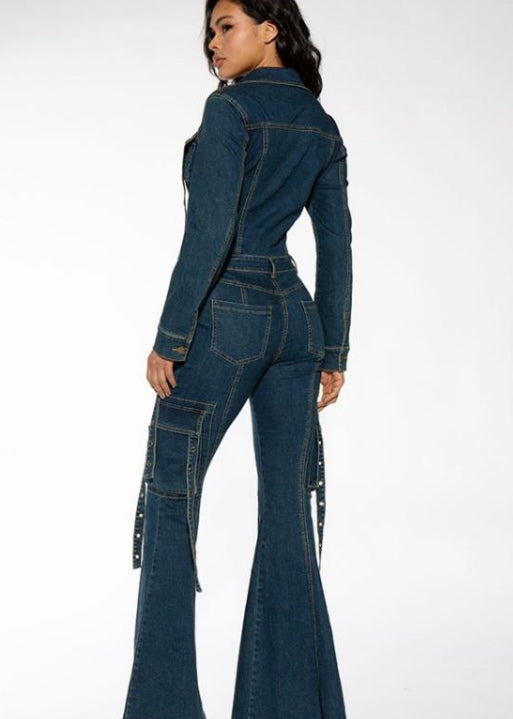 Utility Flare Jumpsuit