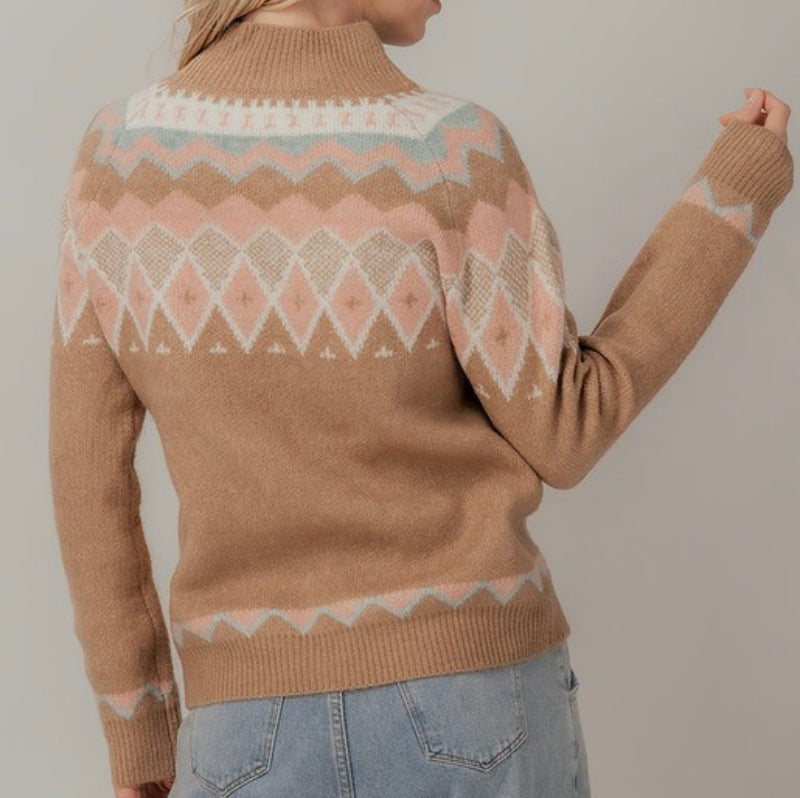 Geo knit sweater