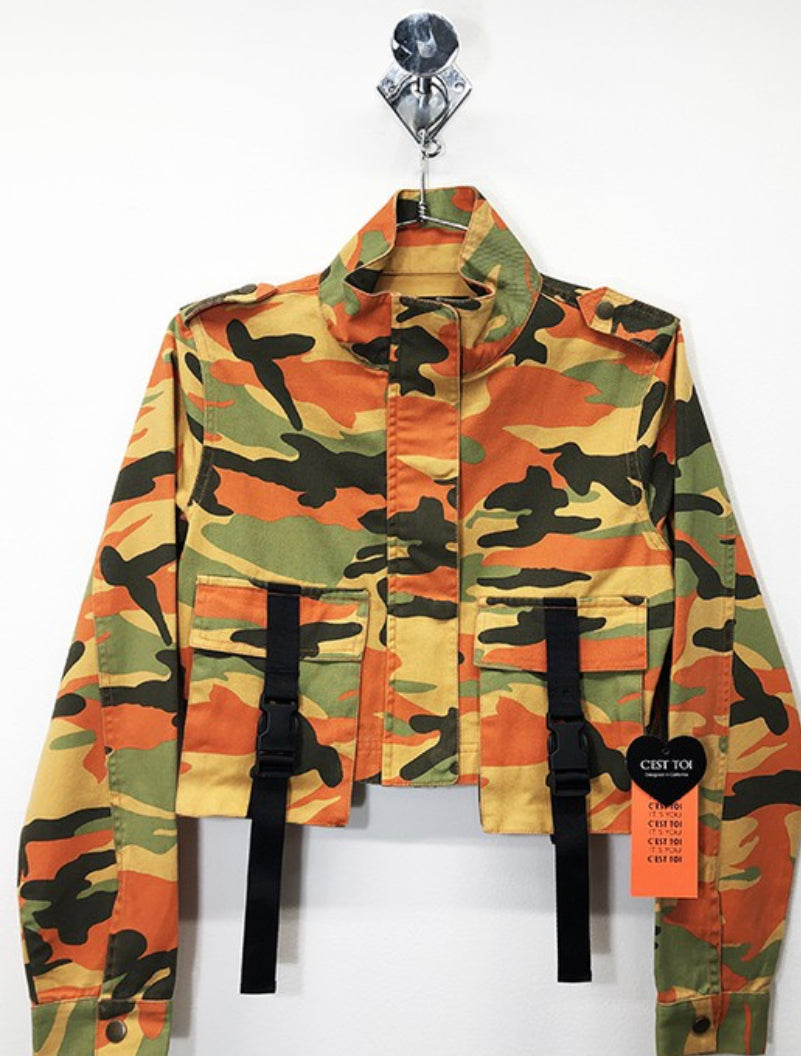 Camo cargo jacket