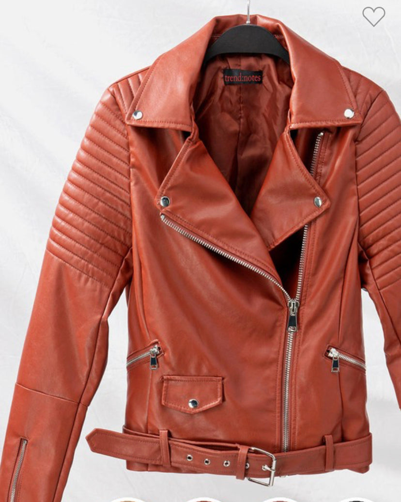 Rust biker jacket