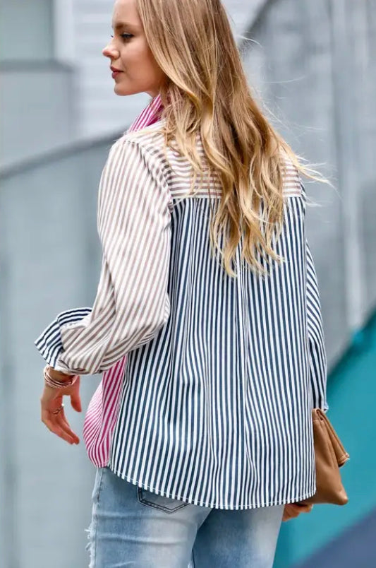 Multi color button up