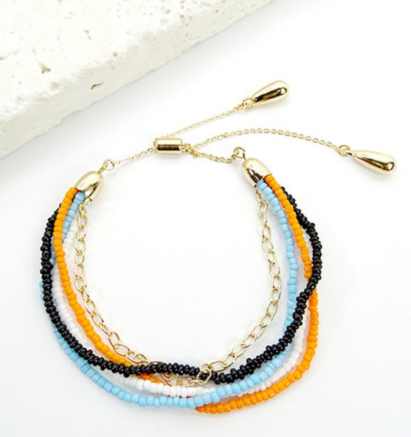 seedbead multi layer bracelet