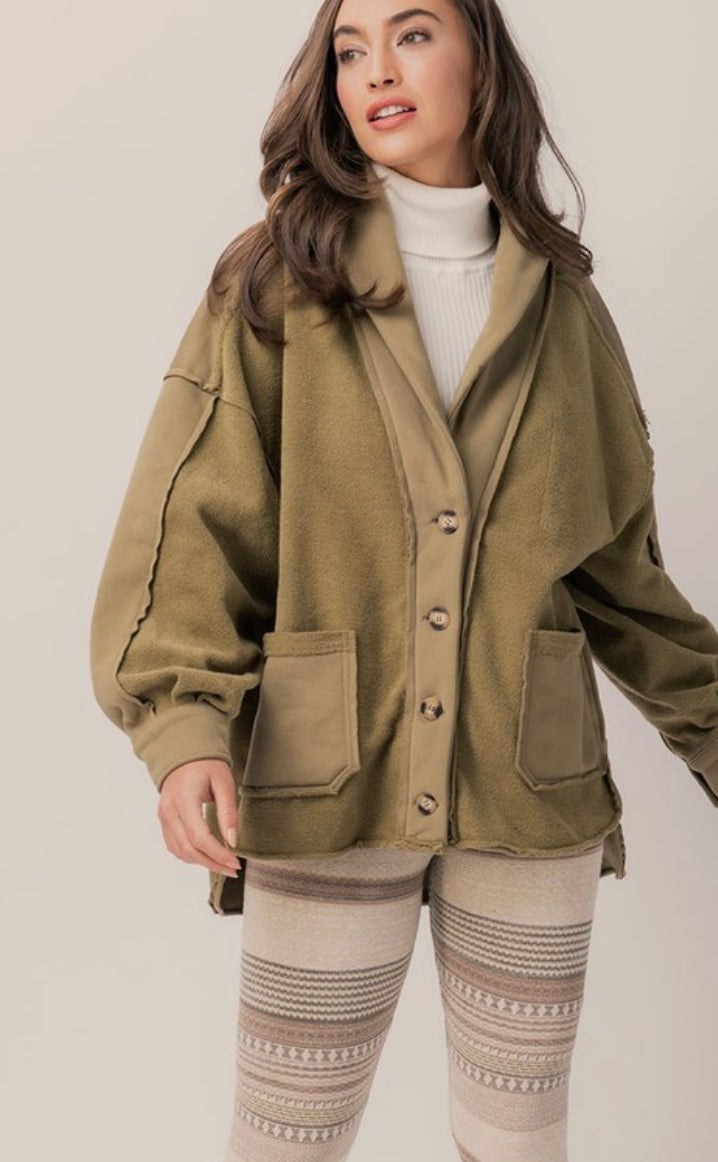 Olive shacket