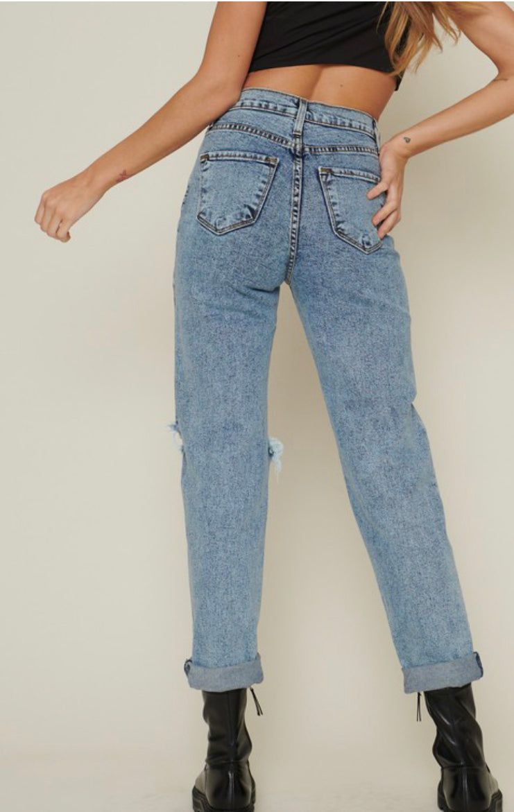 Acid denim jeans