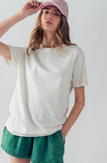 Oversized ivory tee