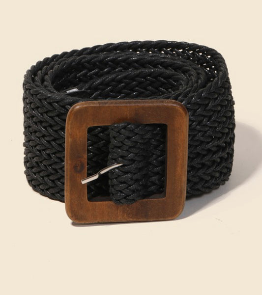 Wooden braided belt