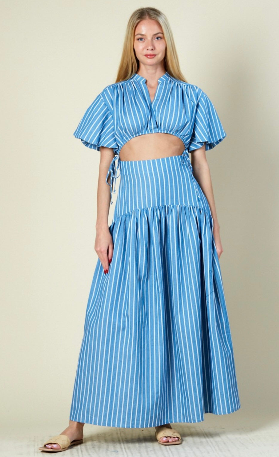 Stripe maxi dress