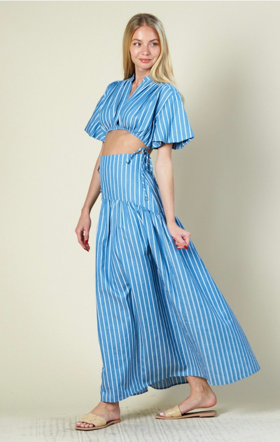 Stripe maxi dress