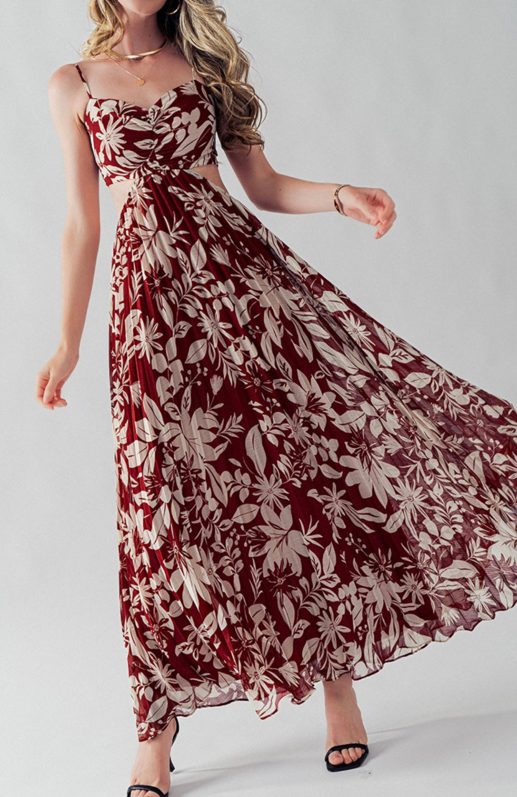 Cut out maxi floral