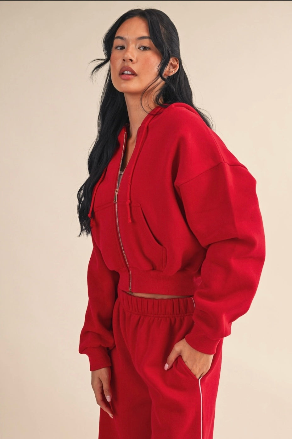 Oversized Crop Hoodie