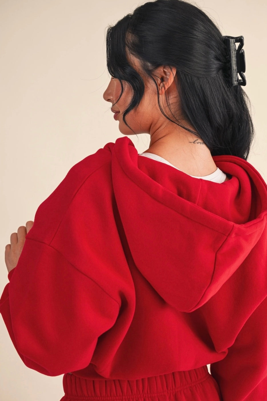 Oversized Crop Hoodie