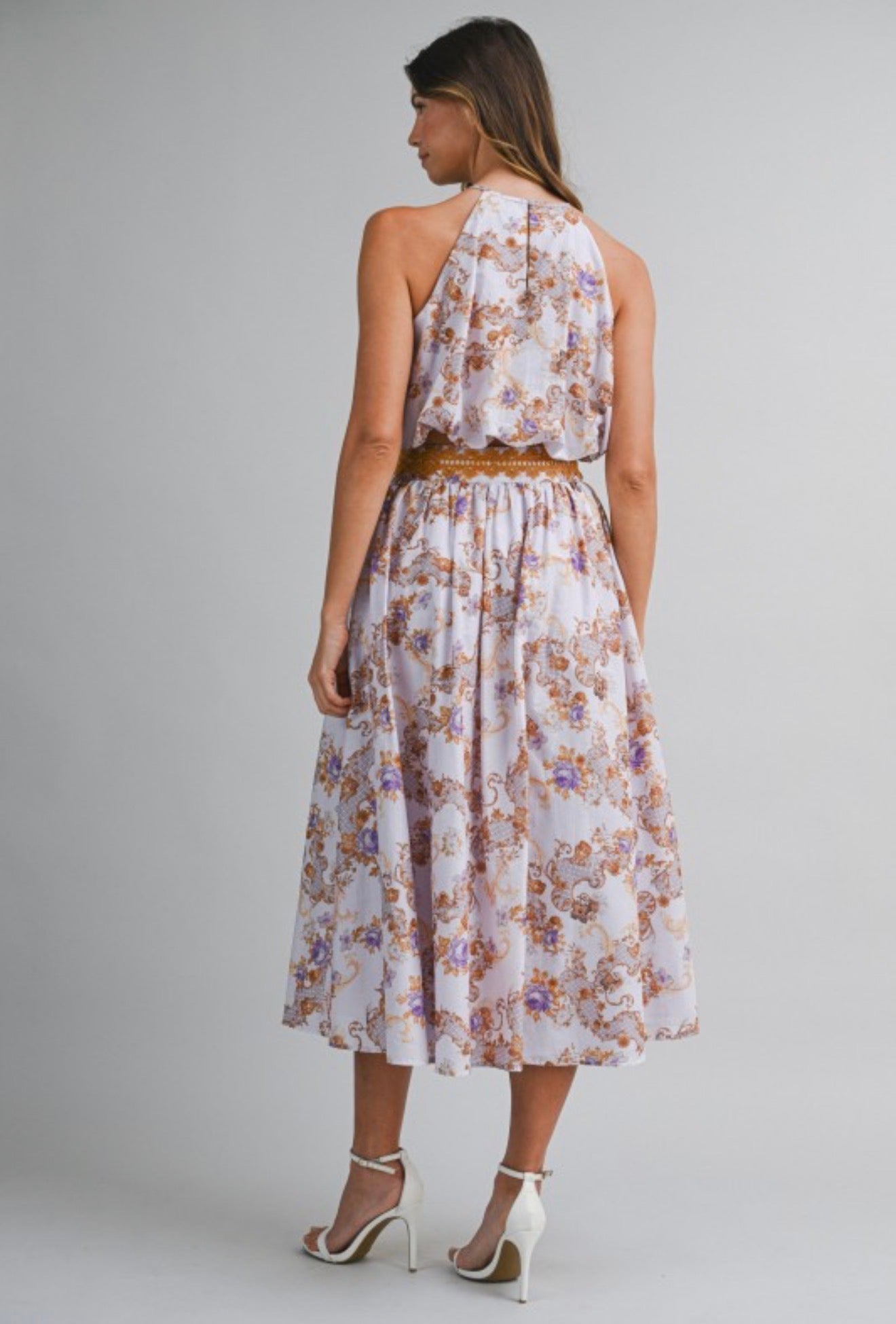 Printed Halter and Skirt Set