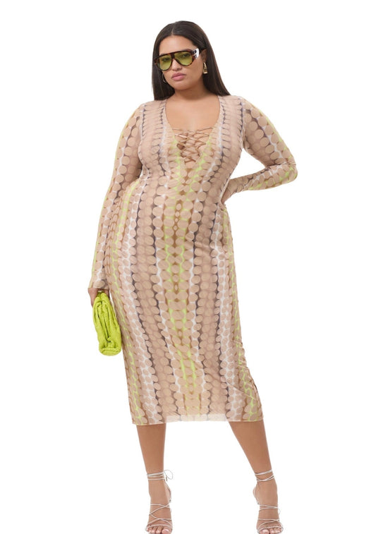 Tonal Dot Dress