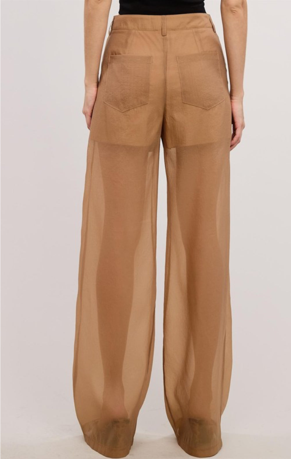 Sheer organza pants