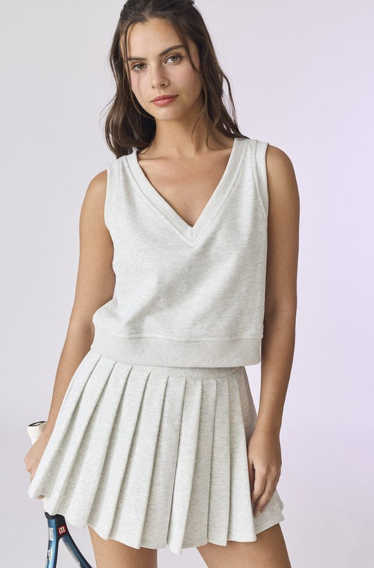 Pleated skirt set