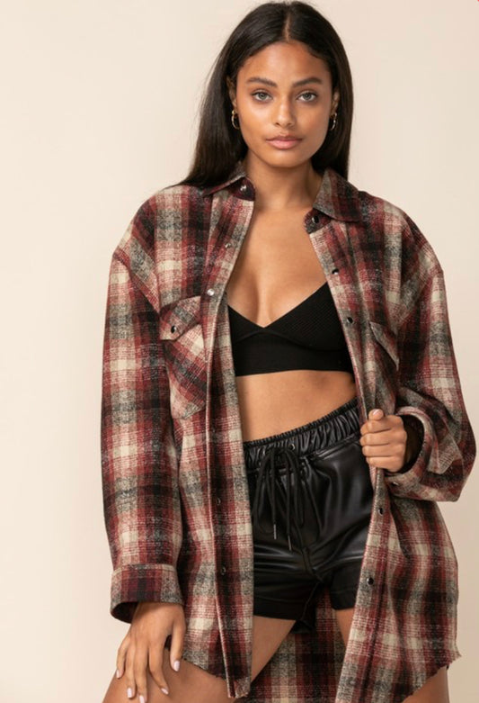 Plaid shacket