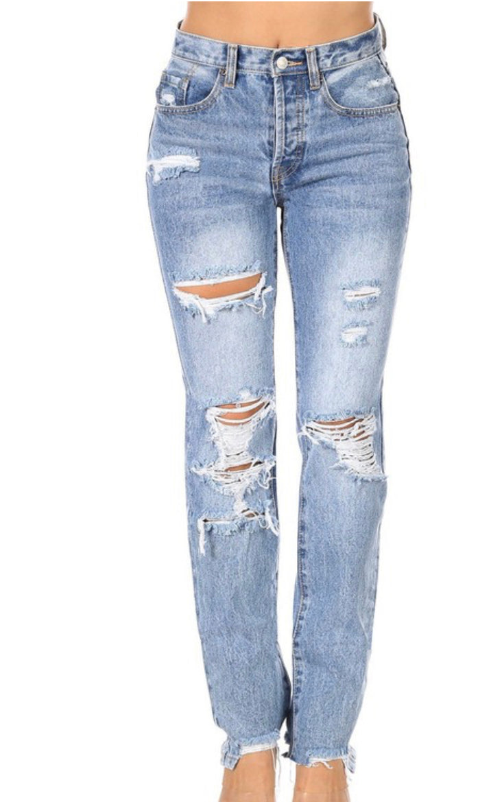 Straight leg jeans